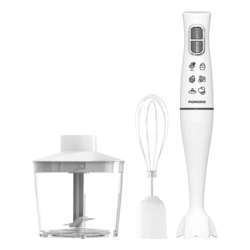 گوشتکوب برقی چندکاره پورودو لایفاستایل مدل Powerful Hand Blender بههمراه خردکن و همزن – سفید
