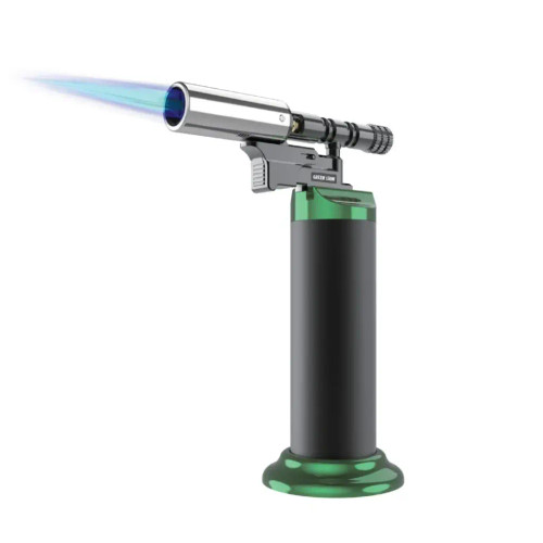 فندک اتمی Green Lion Jet Flame Pro Black | شعله قدرتمند ضدباد تا 1300 درجه سانتیگراد