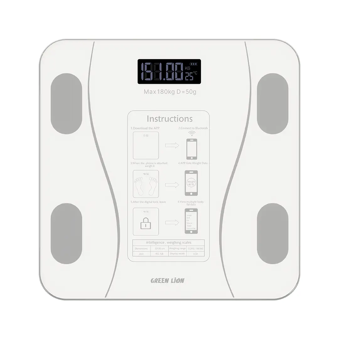 ترازو هوشمند Green Lion GBC-200 با بلوتوث و شیشه سکوریت مقاوم
