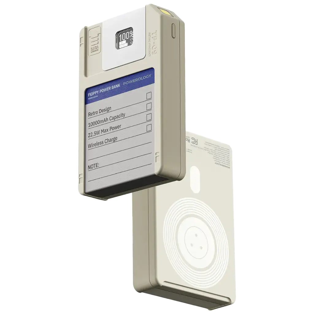 خرید پاوربانک پاورولوژی FloppyDisk 10000mAh MagSafe با حافظه 64 گیگ