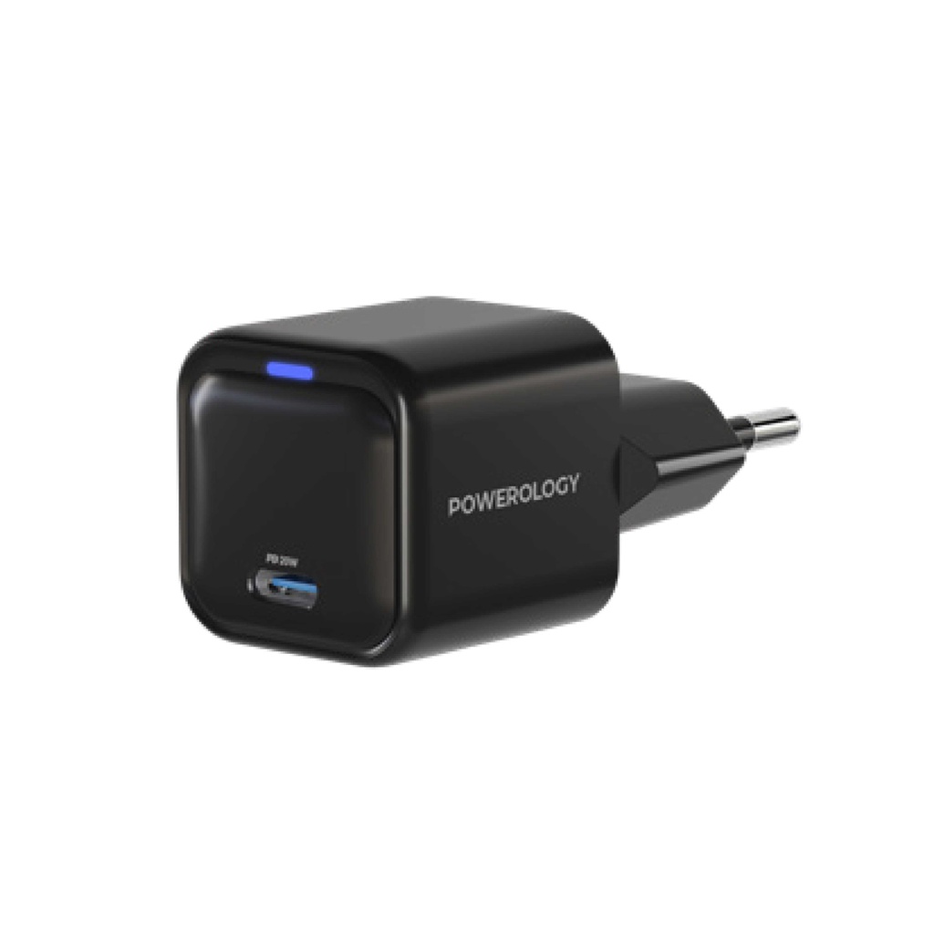 شارژر دیواری Powerology GaN PD 20W | شارژ سریع و ایمن