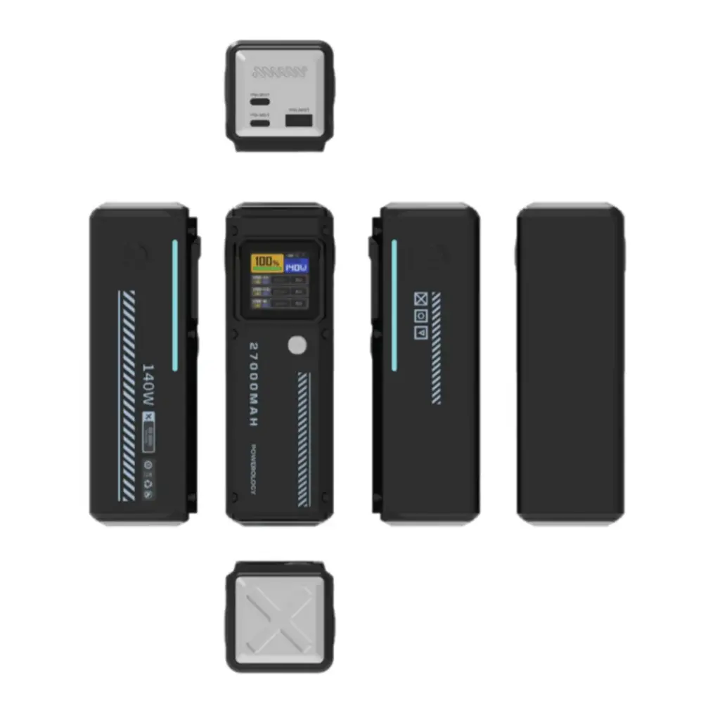 پاوربانک Powerology 27000mAh با نمایشگر هوشمند و شارژ 140 وات