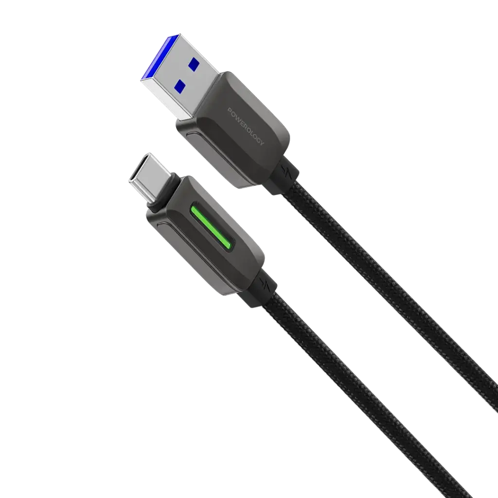 کابل شارژ Powerology USB-A به USB-C بافته شده 12 وات
