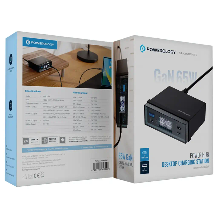 ایستگاه شارژ رومیزی Powerology Power Hub – مشکی