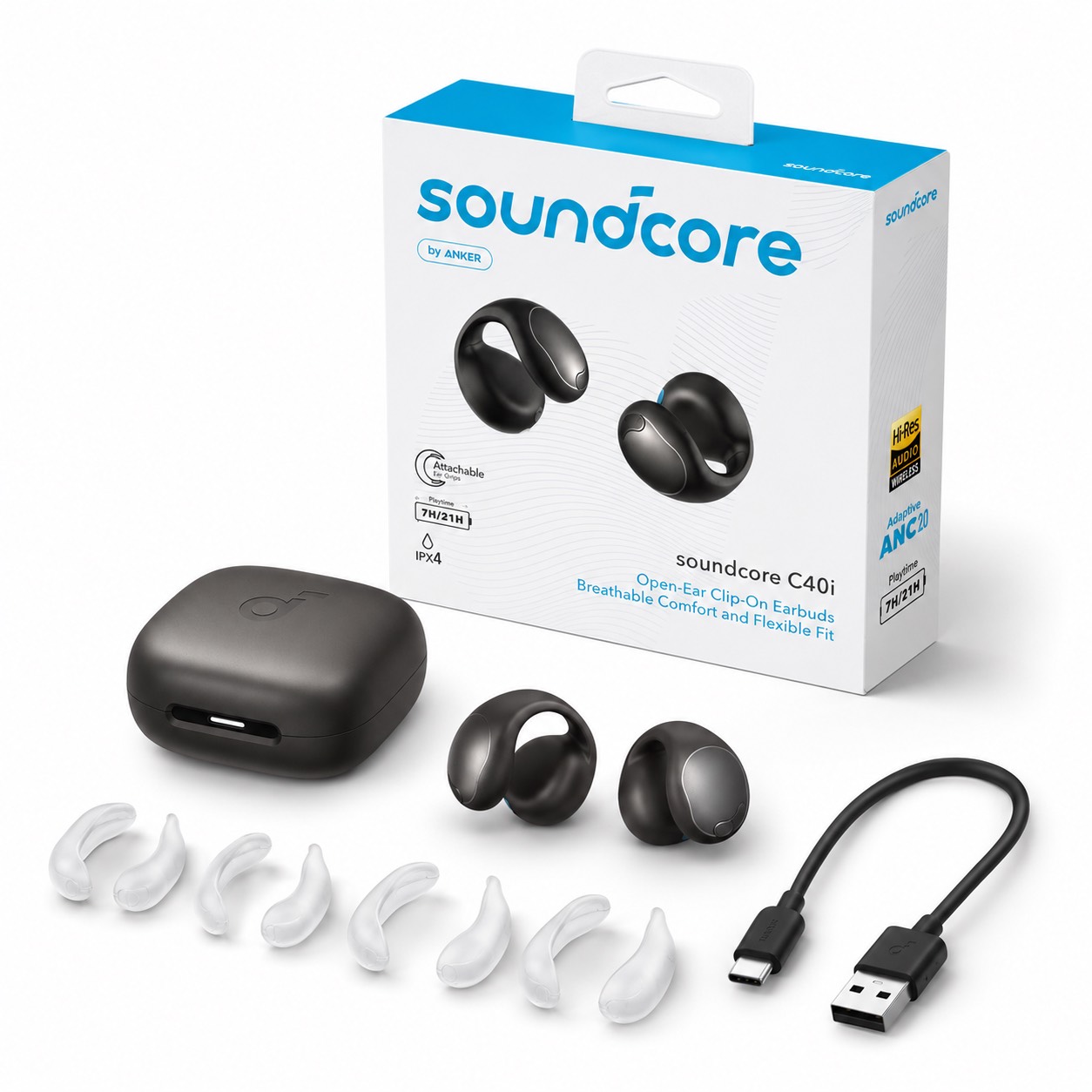 هندزفری بی‌سیم Soundcore C40i مدل Open-Ear | بلوتوث 5.4 و شارژ سریع