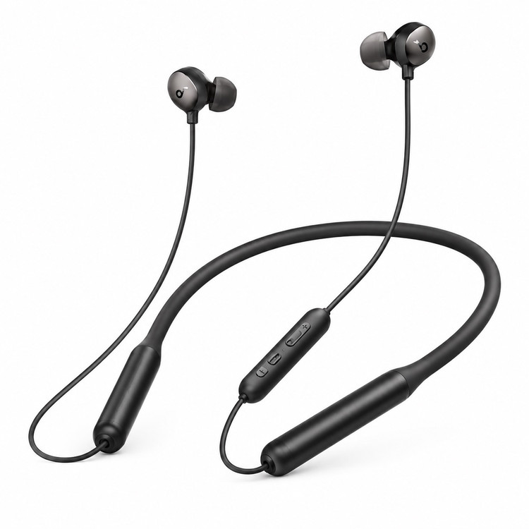 هندزفری بلوتوثی گردنی انکر مدل SoundCore Life U2i بدون قابلیت نویز کنسلینگ، درگاه شارژ USB Type-C، مقاوم در برابر رطوبت و عرق