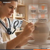 هولدر گردنی گوشی Porodo Stance با سهپایه سینهای هندزفری – مشکی