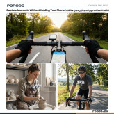 هولدر گردنی گوشی Porodo Stance با سهپایه سینهای هندزفری – مشکی