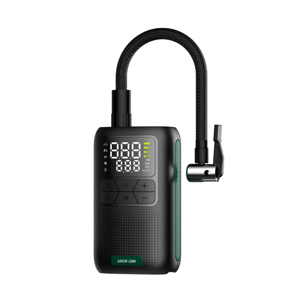 تلمبه باد لاستیک Green Lion GL-A4 – فشار ۱۵۰ PSI – مشکی