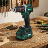 دریل چکشی شارژی Green Lion GD-16 Pro Drive با ۲ باتری ۲۱ ولت ۳ آمپرساعت – سبز
