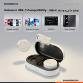 میکروفون یقهای Porodo با کانکتور Type-C و مبدل Lightning