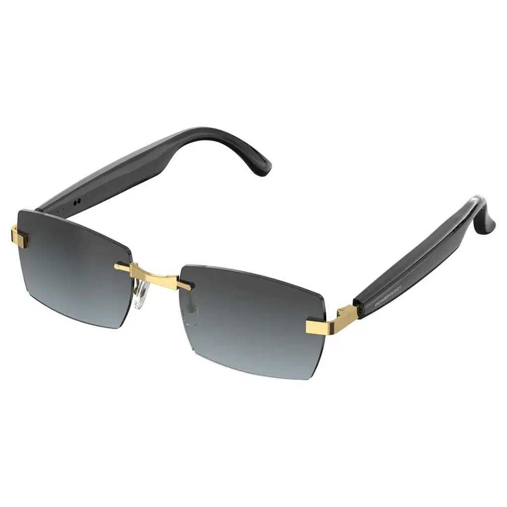 عینک آفتابی هوشمند صوتی پاورولوژی Cannes | Gold/Black