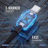 کابل شارژ دوگانه USB-C پاورولوژی Argos | طول 3 متر