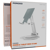 پایه رومیزی تاشو موبایل و تبلت Porodo | قابلیت تنظیم ارتفاع و چرخش 360 درجه