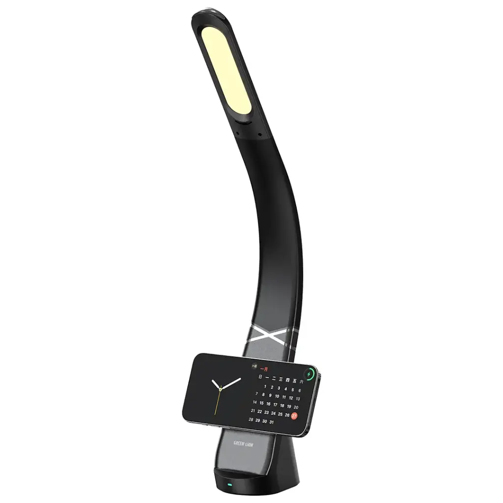 چراغ مطالعه LED گرین لاین مدل Mag LED Desk Lamp با شارژر بی‌سیم MagSafe – مشکی