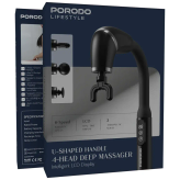 ماساژور تفنگی عمیق پورودو لایفاستایل مدل U-Shaped Handle با 4 سری – مشکی