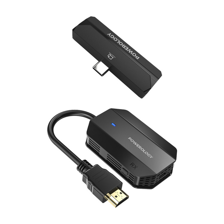 مبدل بیسیم HDMI به Type-C پاورولوژی | انتقال تصویر و صدا تا 50 متر